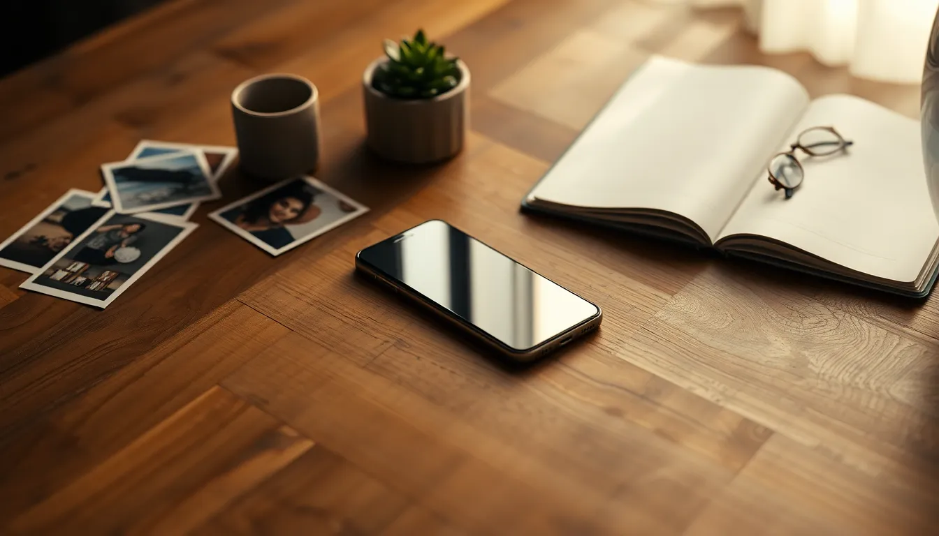 스마트폰으로 사진 편집하는 모습